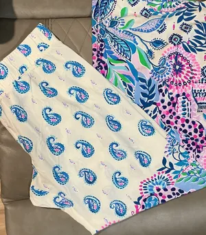 Lilly Pulitzer Girls Paisley & Floral Skirt - Blue & Pink thumbnail 1