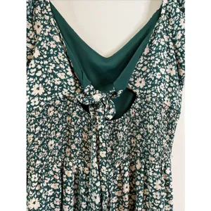 As You Wish XL Teal Floral Wide Leg Jumpsuit Puff Sleeve Boho Romper‎ thumbnail 10