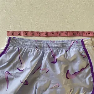 Nike Dri-Fit Running Shorts L Purple Swoosh Print Lightweight Activewear thumbnail 4