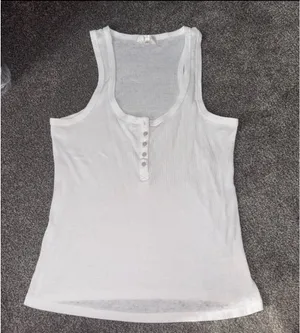Ultra Flirt White Ribbed Tank thumbnail 1