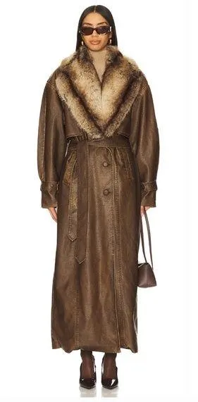 AFRM Saint Trench in Washed Brown Size XS thumbnail 1