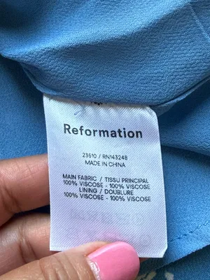 Reformation Elle Floral Puff Sleeves Smocked Bodice Square Neck Mini Dress Sz 0 thumbnail 7