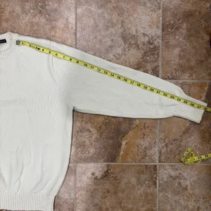 Brandy Melville Cream Oversized Crewneck Sweater thumbnail 5