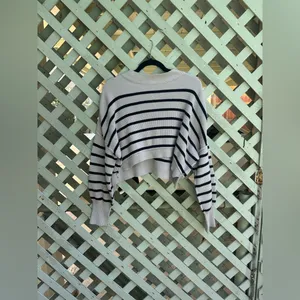 free people Easy Street Stripe Crop Pullover thumbnail 7