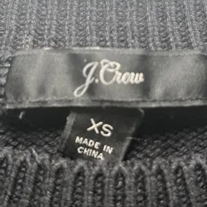 J. Crew Black 100% Cotton Long Sleeve Sweater‎ XS Preppy Classic thumbnail 5