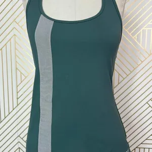 Splits59 Dark Green Racerback Mesh Stripe Tank Top‎ Size Medium thumbnail 4