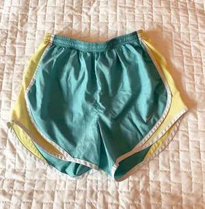 Nike DRI-FIT Blue White And Neon Yellow Tempo Shorts Size XS thumbnail 1