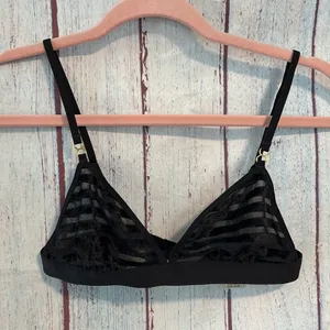 NWT Aerie Velvet Stripe Triangle Bralette thumbnail 6