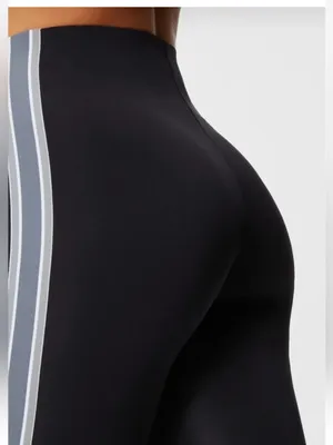 Fabletics Black Motion365+ Twisted Stripe Pull On Pant thumbnail 8