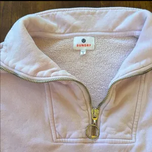 Sundry light pink quarter-zip‎ sweatshirt size 3 thumbnail 3