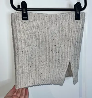 Universal Thread Ribbed Oatmeal Pop Fleck Cable Knit Neck Snood+Mini Skirt Cozy thumbnail 1