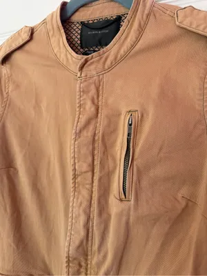 Maison Scotch- Scotch and Soda lightweight camel brown moto jacket- see sizing thumbnail 5