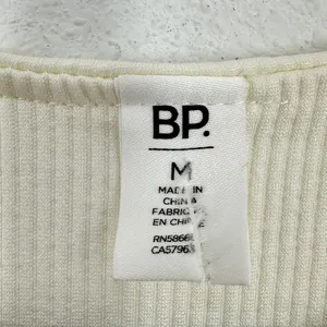 BP Cream Seamless‎ Compression Ribbed Long Sleeve Bodysuit Womens Medium Casual thumbnail 3
