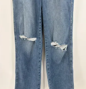Judy blue straight leg blue jeans tummy control knee distress ripped size 25 thumbnail 5