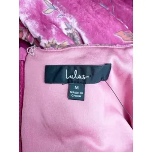 NWT Lulus Simply Decadent Pink Velvet Burnout Floral Bustier Mini Dress Medium thumbnail 9