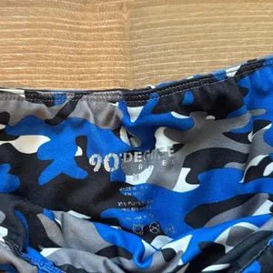 90 degrees by reflex blue camo athletic shorts size‎ medium Blue thumbnail 2