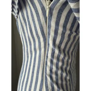 Lulus Seaside Skipper Blue White Striped Off Shoulder Mini Dress XS NWT thumbnail 5