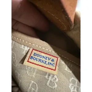 Dooney and Bourke Beige Canvas and Leather Signature Tassel Tote Handbag‎ thumbnail 6