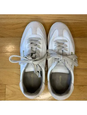 AllSaints Thelma Suede Low Top Sneakers in White - Size 6 thumbnail 5