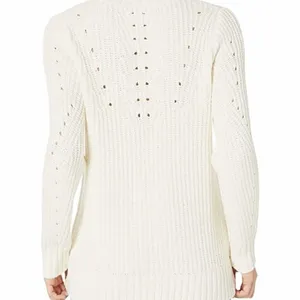 Kensie Pointelle Turtleneck‎ Pullover Sweater in Vanilla Size small thumbnail 5