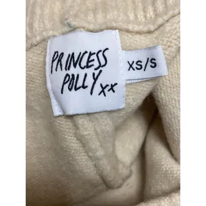 Princess Polly Beige Cream Knit Sleeveless Brami Crop Top Shorts 2 Pc Set Size S thumbnail 6