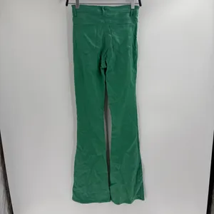 Edikted Luna st patricks Faux Leather College Green Flared Pants Size 24 thumbnail 8