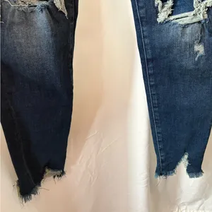 American Eagle Jeans Next Level Stretch High Rise Distressed Dark Wash Denim 8Rg thumbnail 4
