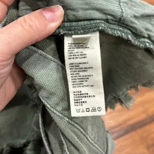 We The Free Good Vibrations Army Green Denim Short Size 29 thumbnail 5