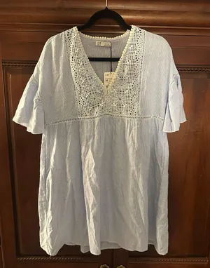 ZARA Eyelet Dress thumbnail 1