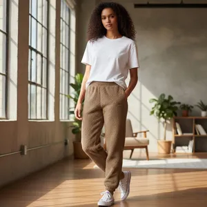 SKIMS Cozy Knit Sherpa Joggers Elastic Waist Tapered Leg NWT Women’s Size XL thumbnail 3