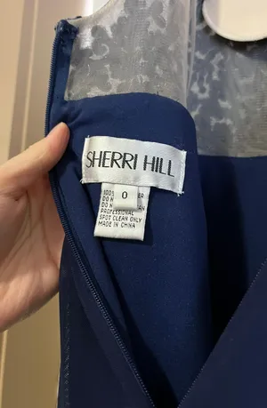 Sherri Hill Blue Prom Dress thumbnail 9