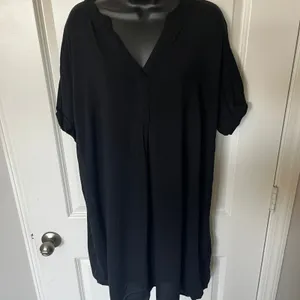 Women's H&M Black Shift Dress Short Sleeve Size 12 thumbnail 4