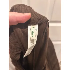 Halara Brown Corduroy Straight Leg Pants Petite Large High Rise Elastic Back thumbnail 6