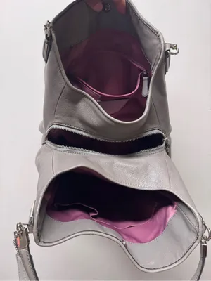 Coach Signature Jacquard Gray Hobo Bag with hangtags thumbnail 14