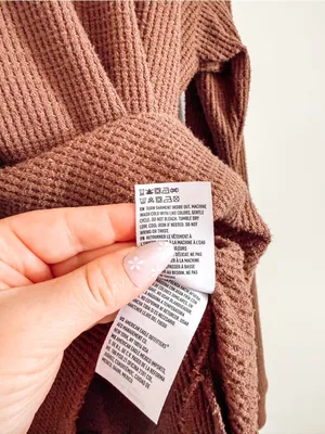 American Eagle Waffle Knit Crewneck Pullover Oversized Neutral Size Small thumbnail 5