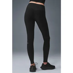 ALO Yoga High-Waist Alosoft Lounge Leggings Black Ribbed Size Small thumbnail 11
