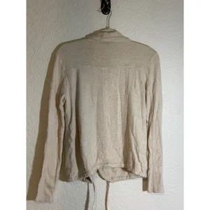 Lucky Brand Moto Jacket Beige S Womens Asymmetrical Zip Sweatshirt Casual thumbnail 4