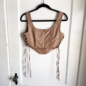 Halfheart Side Lace Up Bustier Crop Going Out Top Sexy Renaissance Feminine M thumbnail 6