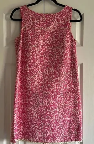 Lily Pulitzer Women’s Daytime Party Pink & Cream Tank Sheath Dress Size 4 thumbnail 1