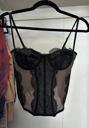 Out from under black corset lace top thumbnail 3