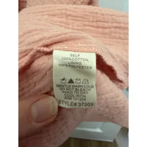 100% Cotton Gauzy Coastal Boho Pink Hem & Thread Midi Dress Size Small thumbnail 3