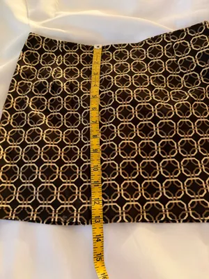 Motel Rocks Black Mini Skirt with Gold Geometric Chain Print thumbnail 5
