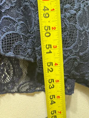 plus-size navy blue floral lace cocktail dress thumbnail 7