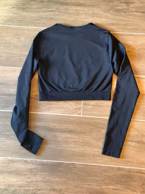 Gymshark Everyday Seamless Long Sleeve Crop Top Black S Estimated thumbnail 6