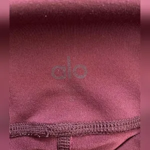 Alo Yoga Interlace‎ High-Waist Leggings Small Burgundy Red Mesh Strappy Core thumbnail 5