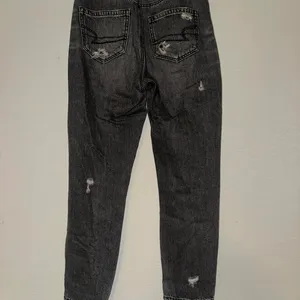 American Eagle Outfitters black & gray distressed jeans. Size 0 short thumbnail 2