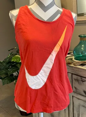 Nike orange ombré swoosh Dri-Fit tank thumbnail 1