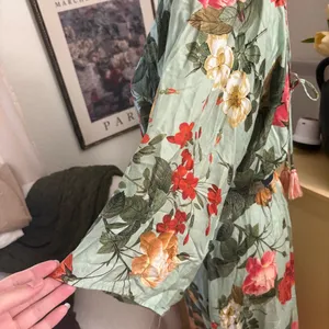 FARM RIO Marilla Maxi Dress Floral Kimono Bohemian‎ Size XS thumbnail 7