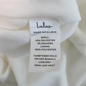 Lulus White Long Sleeve Mermaid Wedding Dress with Deep V-Neck NWT Size Small thumbnail 8