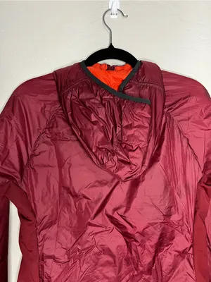 REI Co-Op Flash Insulated Hybrid Lightweight Packable Burgundy Hooded‎ Jacket thumbnail 8